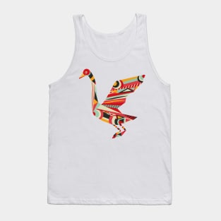 Beautiful Flying Swan Silhouette Tribal Tattoo Art Tank Top